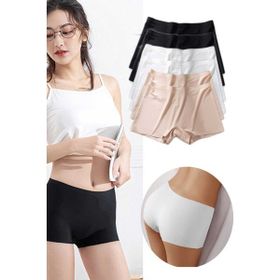 Royaleks 6 Adet Siyah Beyaz Ten Kadın Dikişsiz Görünmez İz Yapmaz Mini Şort Boxer