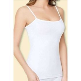 Royaleks 6091 RYL-AKKT6091BB Kota İp Askılı Beyaz Battal Kadın Atlet