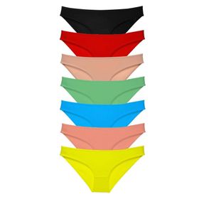 Royaleks 7 Adet Çok Renkli Süper Eko Set Likralı Kadın Slip Külot