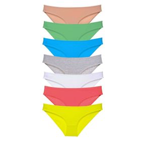 Royaleks 7 Adet Çok Renkli Süper Eko Set Likralı Kadın Slip Külot