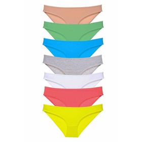 Royaleks 7 Adet Çok Renkli Süper Eko Set Likralı Kadın Slip Külot
