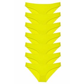 Royaleks 7 Adet Sarı Süper Eko Set Likralı Kadın Slip Külot