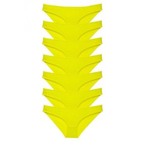 Royaleks 7 Adet Sarı Süper Eko Set Likralı Kadın Slip Külot