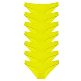 Royaleks 7 Adet Sarı Süper Eko Set Likralı Kadın Slip Külot