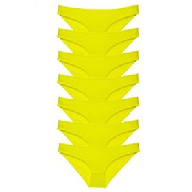 Royaleks 7 Adet Sarı Süper Eko Set Likralı Kadın Slip Külot