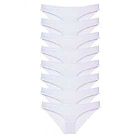 Royaleks 8 Adet Beyaz Süper Eko Set Likralı Kadın Slip Külot