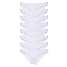 Royaleks 8 Adet Beyaz Süper Eko Set Likralı Kadın Slip Külot