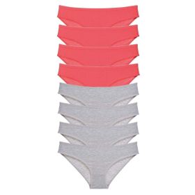 Royaleks 8 Adet Fuşya Gri Süper Eko Set Likralı Kadın Slip Külot