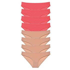 Royaleks 8 Adet Fuşya Ten Süper Eko Set Likralı Kadın Slip Külot