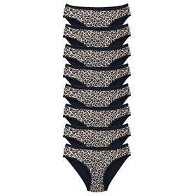 Royaleks 8 Adet Leopar Desenli Likralı Yumuşak Dokulu Kadın Slip Külot