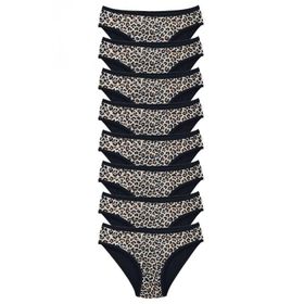 Royaleks 8 Adet Leopar Desenli Likralı Yumuşak Dokulu Kadın Slip Külot