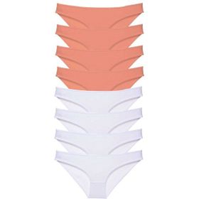 Royaleks 8 Adet Pudra Beyaz Eko Set Likralı Kadın Slip Külot
