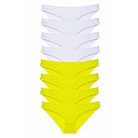 Royaleks 8 Adet Sarı Beyaz Süper Eko Set Likralı Kadın Slip Külot