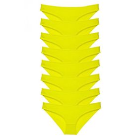 Royaleks 8 Adet Sarı Süper Eko Set Likralı Kadın Slip Külot