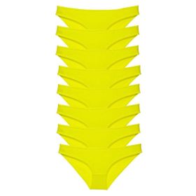 Royaleks 8 Adet Sarı Süper Eko Set Likralı Kadın Slip Külot