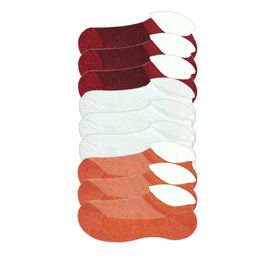 Royaleks 9 Adet Bordo Beyaz Turuncu Çocuk Sneaker Patik Çorap