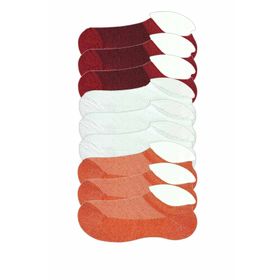 Royaleks 9 Adet Bordo Beyaz Turuncu Çocuk Sneaker Patik Çorap