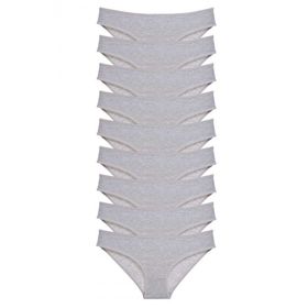 Royaleks 9 Adet Gri Süper Eko Set Likralı Kadın Slip Külot