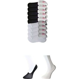 Royaleks 9 Çift Siyah ve Beyaz Kadın Babet Çorap