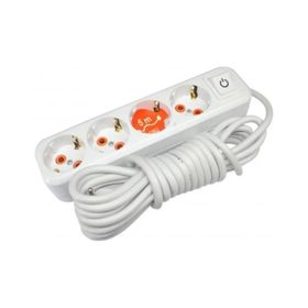 Royaleks AST-A405 5 mt 4'lü Anahtarlı Topraklı Grup Priz
