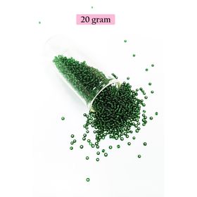 Royaleks BNC002 11/0 2 mm 20 gr Şefaf Koyu Yeşil Dökme Cam Kum Boncuk