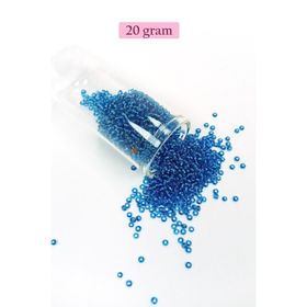Royaleks BNC007 11/0 2 mm 20 gr Şeffaf Mavi Dökme Cam Kum Boncuk