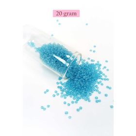 Royaleks BNC023 11/0 2 mm 20 gr Şeffaf Camgöbeği Dökme Cam Kum Boncuk