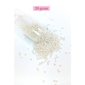 Royaleks BNC030 11/0 2 mm 20 gr Parlak Beyaz Dökme Cam Kum Boncuk