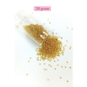 Royaleks BNC033 11/0 2 mm 20 gr Şeffaf Bal Rengi Dökme Cam Kum Boncuk