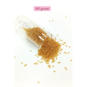 Royaleks BNC062 60 gr 11/0 2 mm Şeffaf Altın Dökme Cam Kum Boncuk