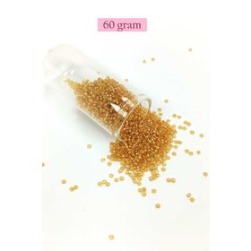 Royaleks BNC062 60 gr 11/0 2 mm Şeffaf Altın Dökme Cam Kum Boncuk