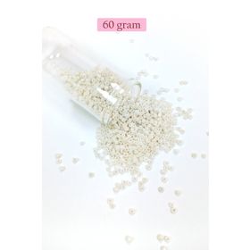 Royaleks BNC065 60 gr 11/0 2 mm Parlak Beyaz Dökme Cam Kum Boncuk