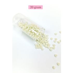Royaleks BNC071 4 mm 20 gr Krem Dökme Cam Büyük Boy 6/0 Kum Boncuk