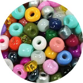 Royaleks BNC096 6/0 4 mm 20 gr Karışık Renkli Büyük Boy Dökme Cam Kum Boncuk