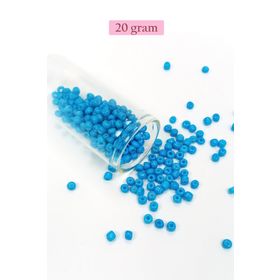 Royaleks BNC106 6/0 4 mm 20 gr Açık Mavi Büyük Boy Dökme Cam Kum Boncuk