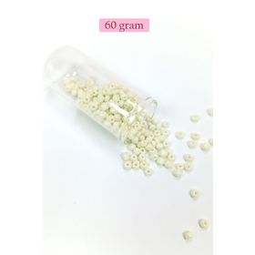 Royaleks BNC107 4 mm 60 gr Krem Dökme Cam Büyük Boy 6/0 Kum Boncuk