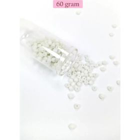 Royaleks BNC111 4 mm 60 gr Beyaz Dökme Cam Büyük Boy 6/0 Kum Boncuk