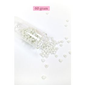Royaleks BNC111 4 mm 60 gr Beyaz Dökme Cam Büyük Boy 6/0 Kum Boncuk
