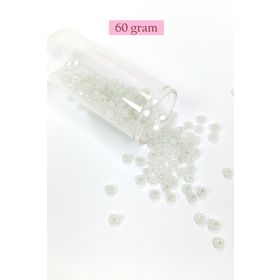 Royaleks BNC117 4 mm 60 gr İnci Beyaz Dökme Cam Büyük Boy 6/0 Kum Boncuk