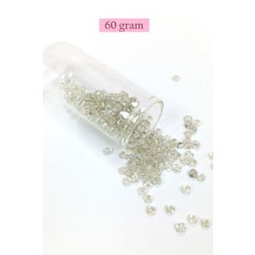 Royaleks BNC122 60 gr 6/0 4 mm Şeffaf Büyük Boy Dökme Cam Kum Boncuk
