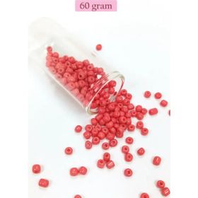 Royaleks BNC125 4 mm 60 gr Açık Kırmızı Dökme Cam Büyük Boy 6/0 Kum Boncuk