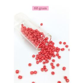 Royaleks BNC125 4 mm 60 gr Açık Kırmızı Dökme Cam Büyük Boy 6/0 Kum Boncuk