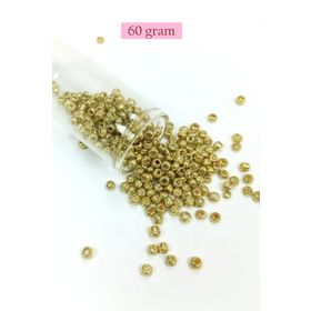 Royaleks BNC129 4 mm 60 gr Altın Dökme Cam Büyük Boy 6/0 Kum Boncuk
