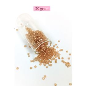 Royaleks BNC143 8/0 3 mm 20 gr Şeffaf Bal Rengi Dökme Cam Kum Boncuk