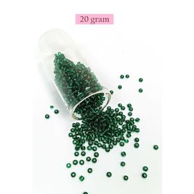 Royaleks BNC146 8/0 3 mm 20 gr Koyu Yeşil Dökme Cam Kum Boncuk
