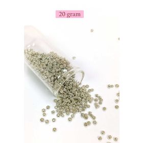 Royaleks BNC147 8/0 3 mm 20 gr Parlak Gümüş Dökme Cam Kum Boncuk