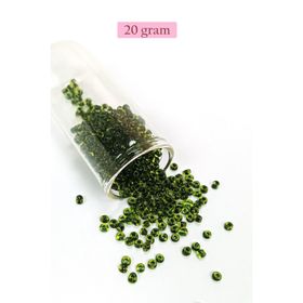 Royaleks BNC179 8/0 3 mm 20 gr Şeffaf Yeşil Siyah Dökme Cam Kum Boncuk