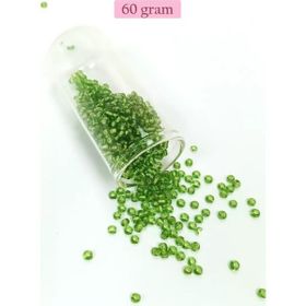 Royaleks BNC195 3 mm 60 gr Şeffaf Çimen Yeşili 8/0 Dökme Cam Kum Boncuk
