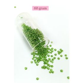 Royaleks BNC195 3 mm 60 gr Şeffaf Çimen Yeşili 8/0 Dökme Cam Kum Boncuk