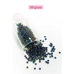 Royaleks BNC210 3 mm 60 gr Lacivert Yeşil 8/0 Dökme Cam Kum Boncuk